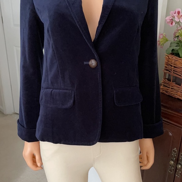 J. Crew navy velvet blazer - Picture 4 of 12